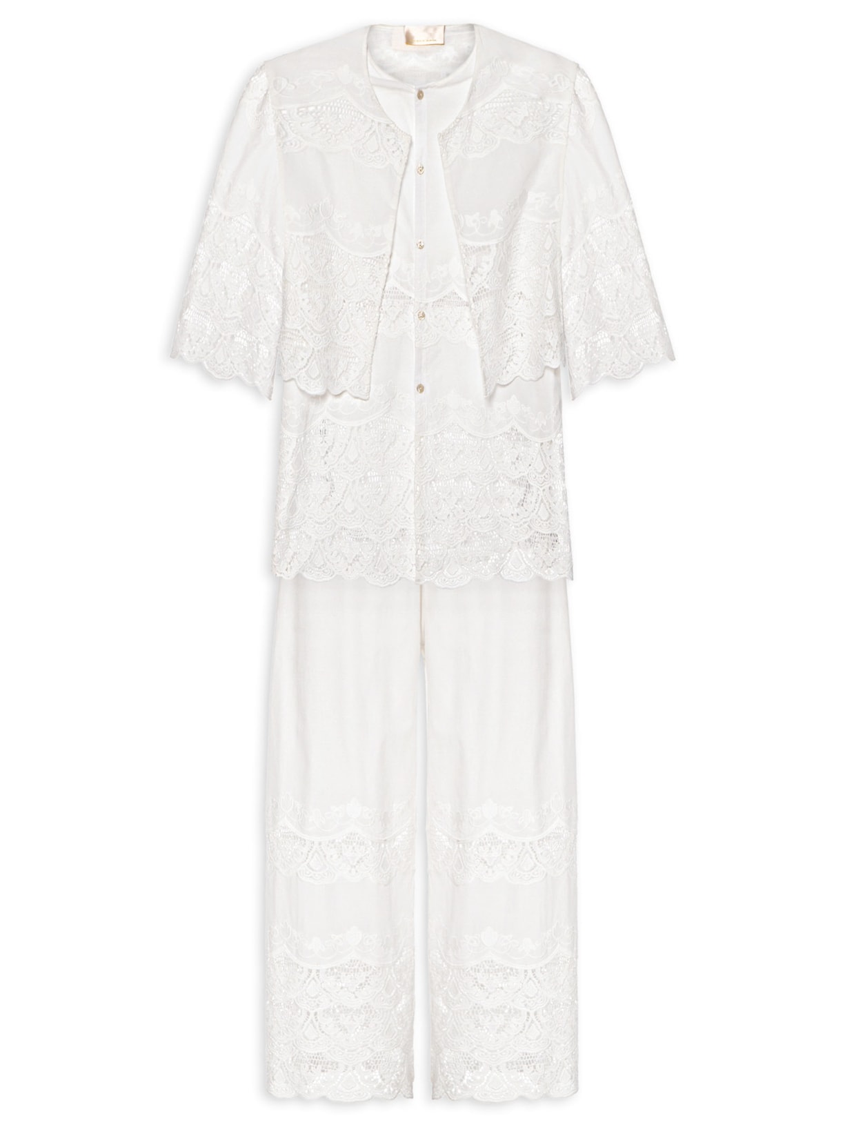 Túnica Feminina Cotton Mesquita Branco Paula Raia