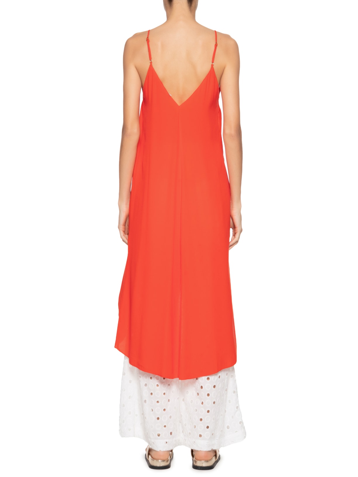 Túnica Feminina Crepe Alongada Vermelho Dress To