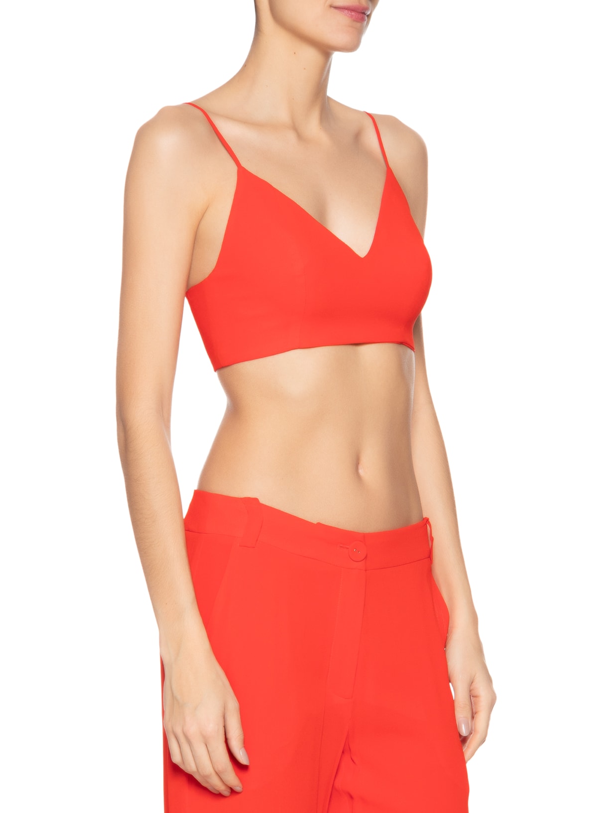 Túnica Feminina Crepe Georgette Vermelho Maria Filó