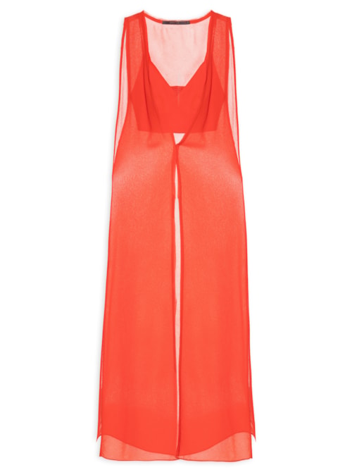 Túnica Feminina Crepe Georgette - Vermelho
