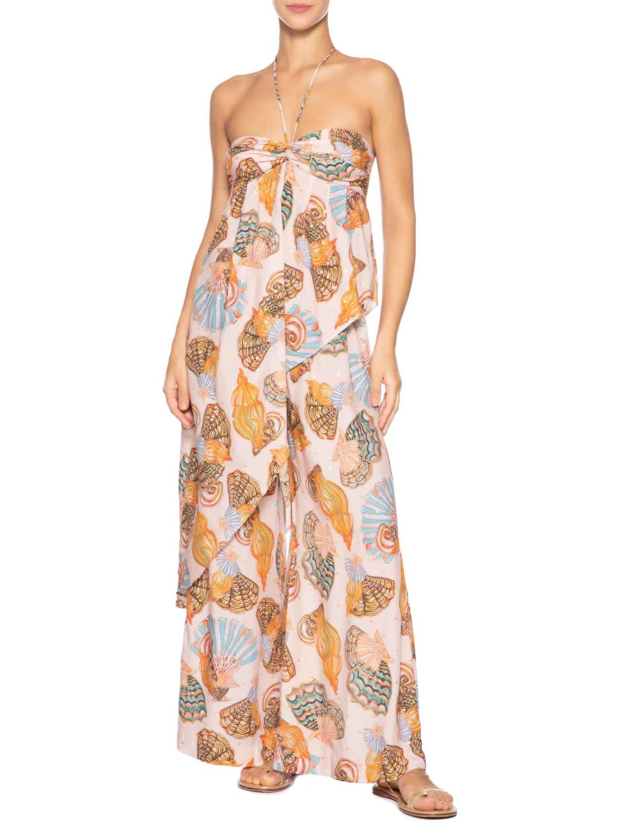 Túnica Feminina Festa De Concha Rosa Farm