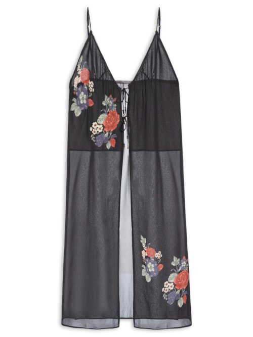 Túnica Feminina Ggt Estampa Ameli - Preto