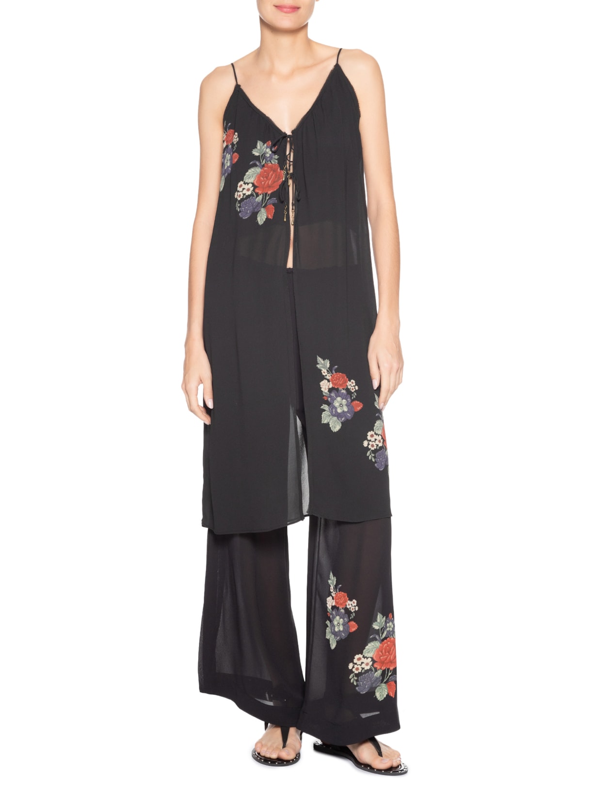 Túnica Feminina Ggt Estampa Ameli Preto Maria Filó