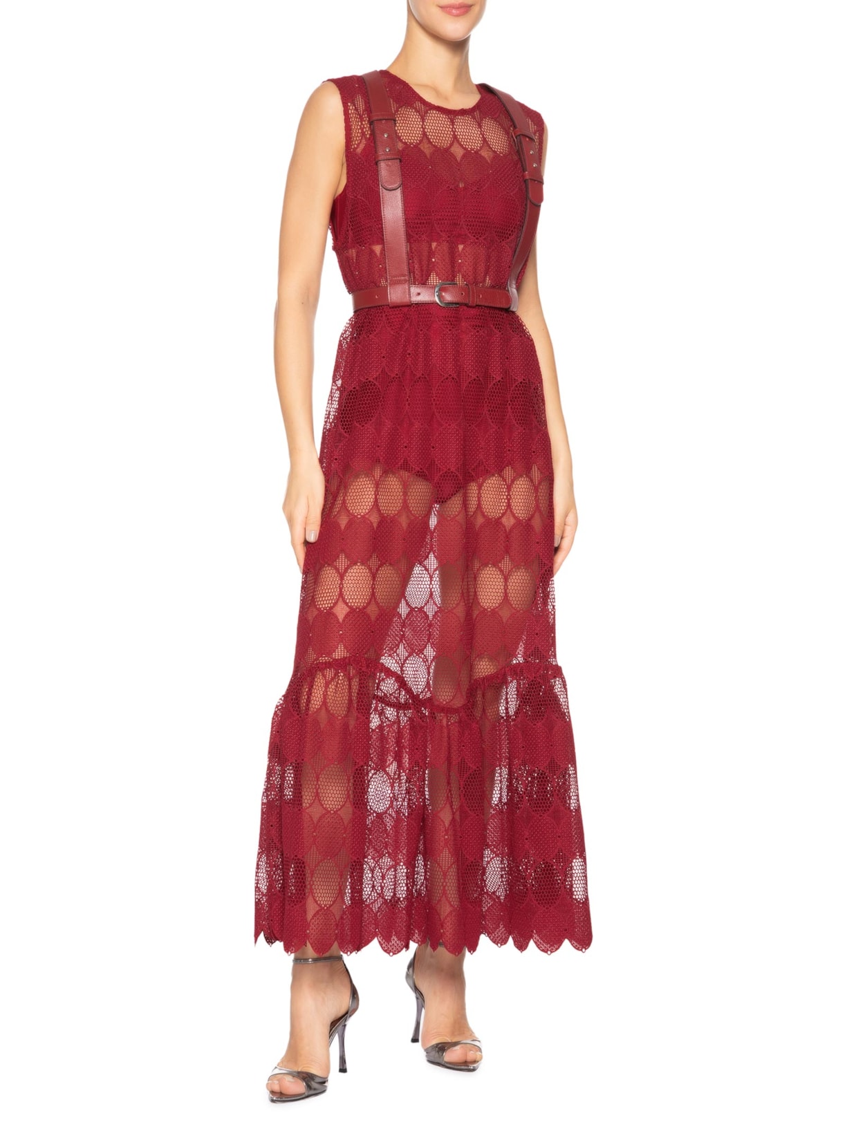 Túnica Feminina Guipire Mollet Vermelho Paula Raia