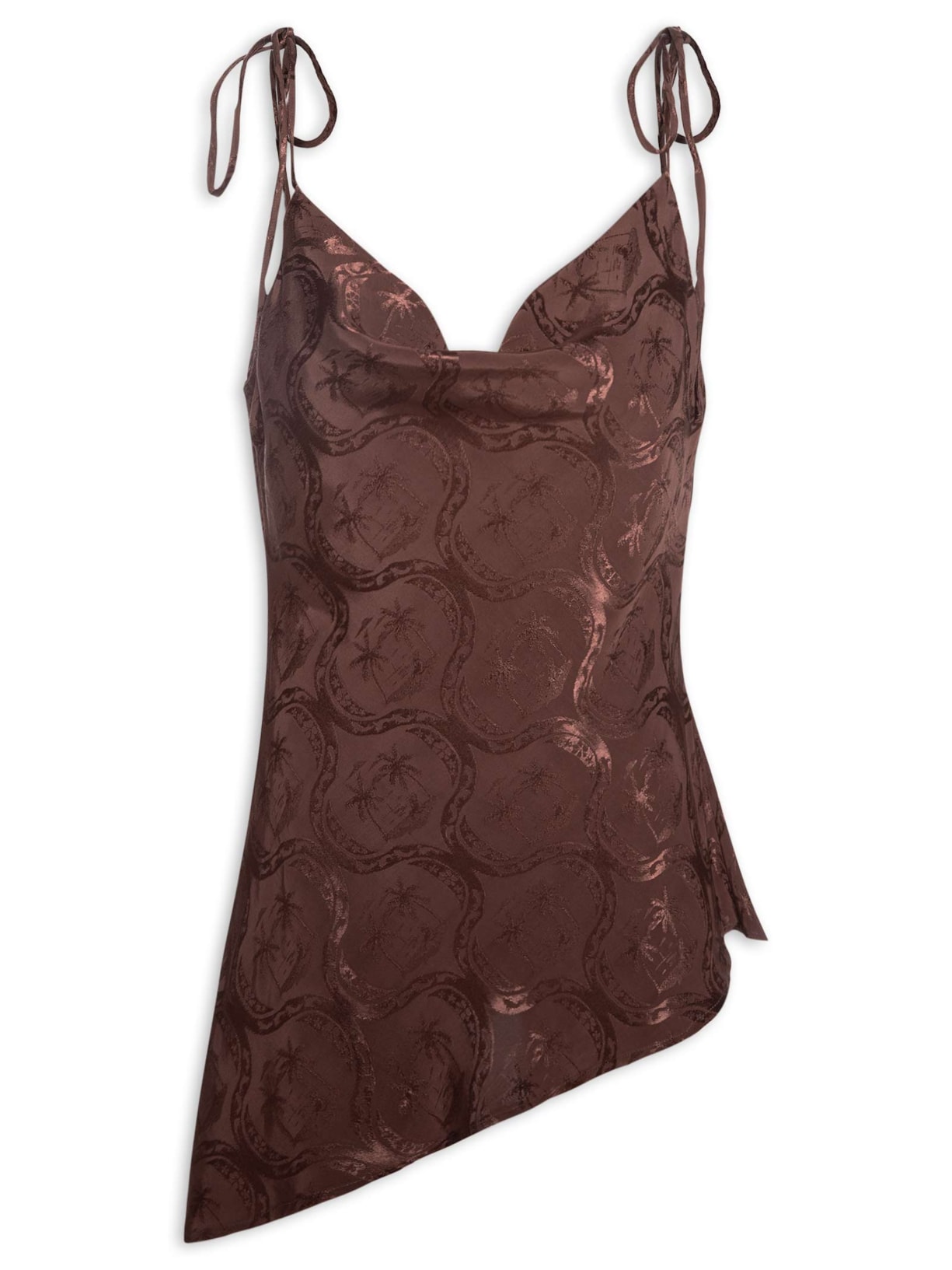 Tunica Feminina Jacquard Lembrança de Verão - Marrom