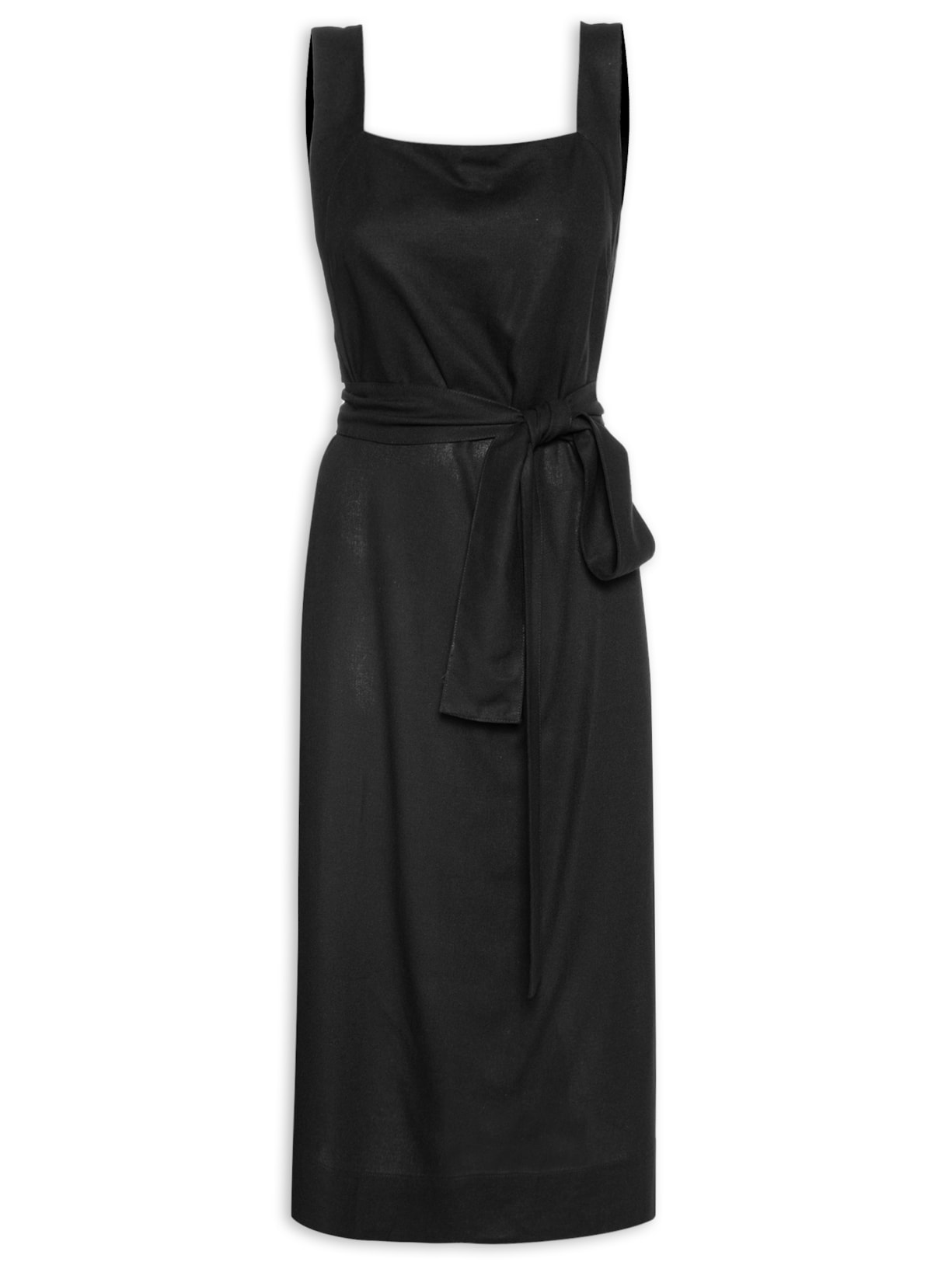 Túnica Feminina Linho Alongada - Preto