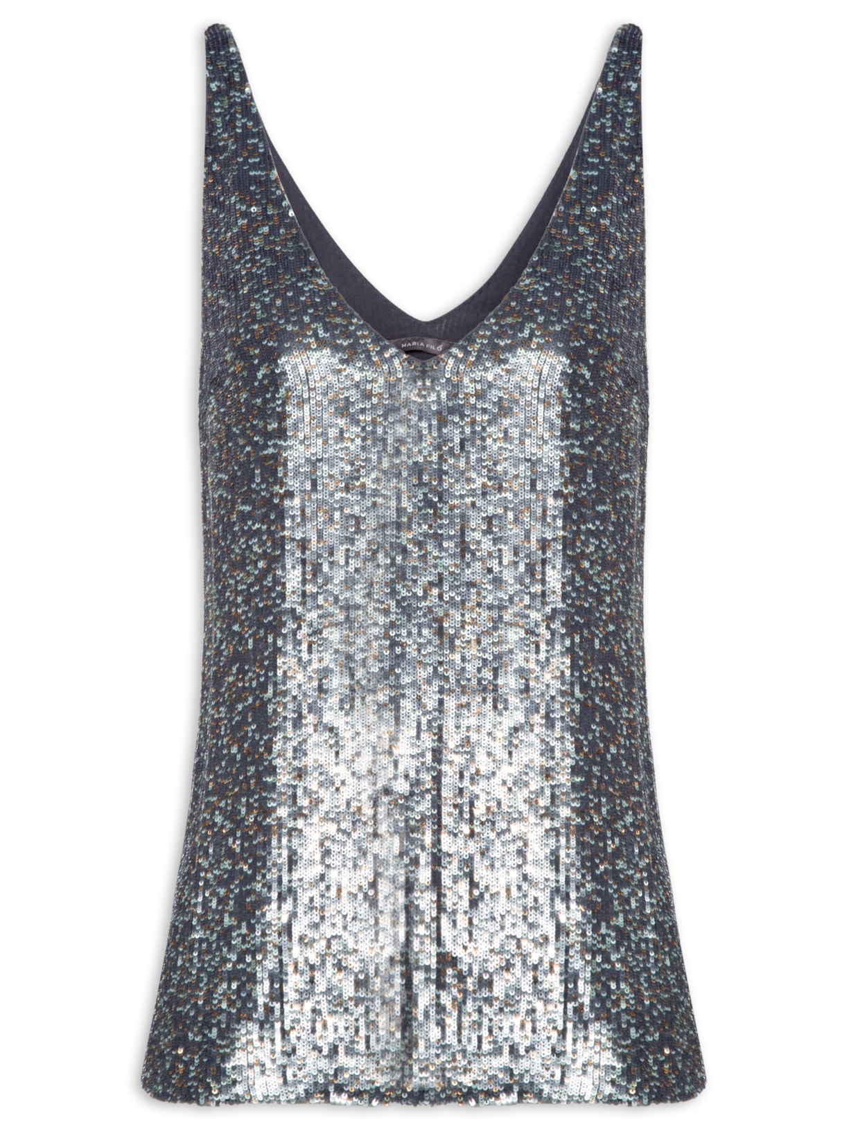 Túnica Feminina Paetê - Prata