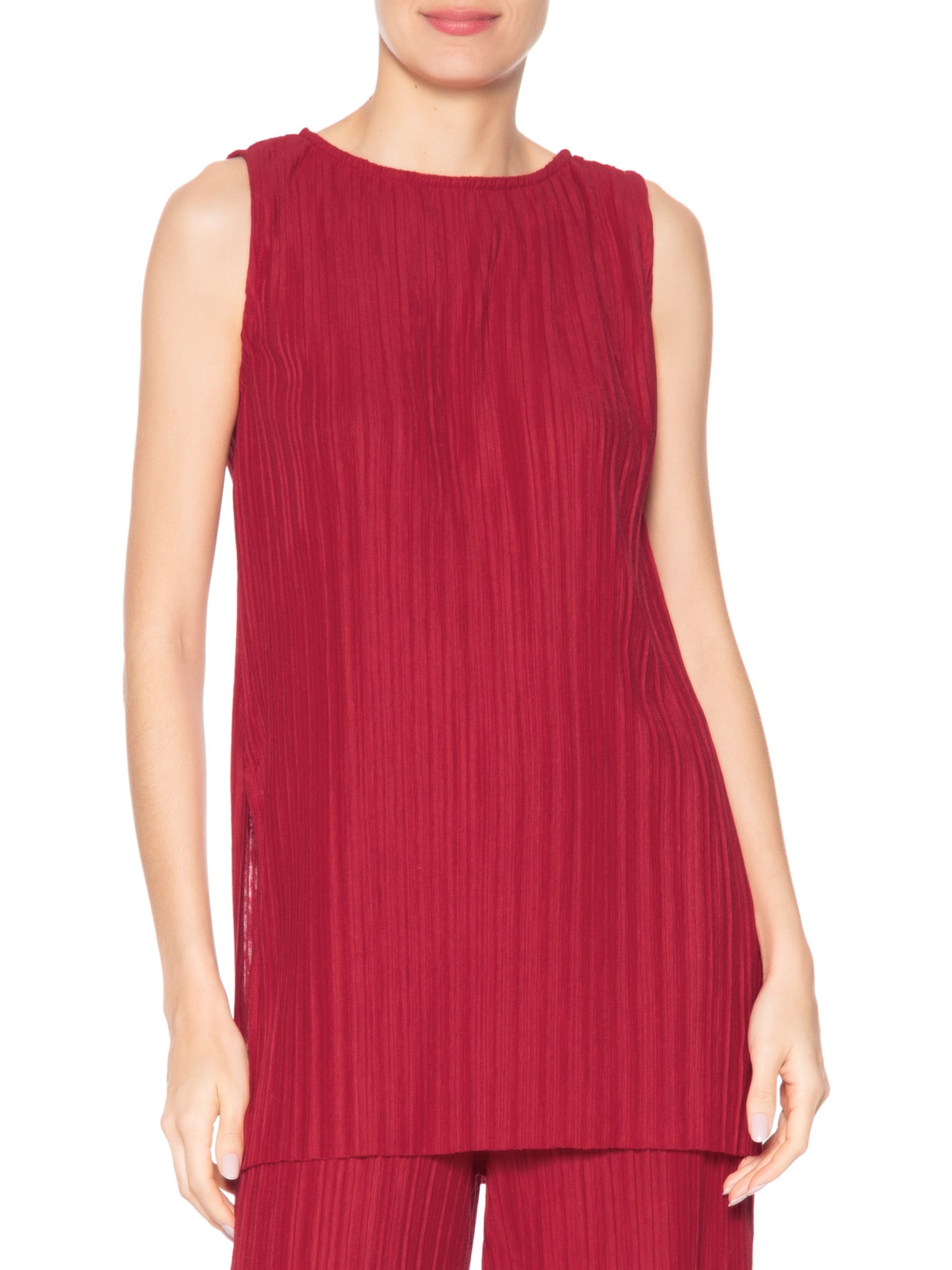 Túnica Feminina Plissada Vermelho Lenny Niemeyer