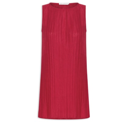 Túnica Feminina Plissada - Vermelho