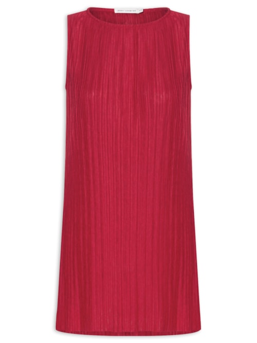 Túnica Feminina Plissada - Vermelho