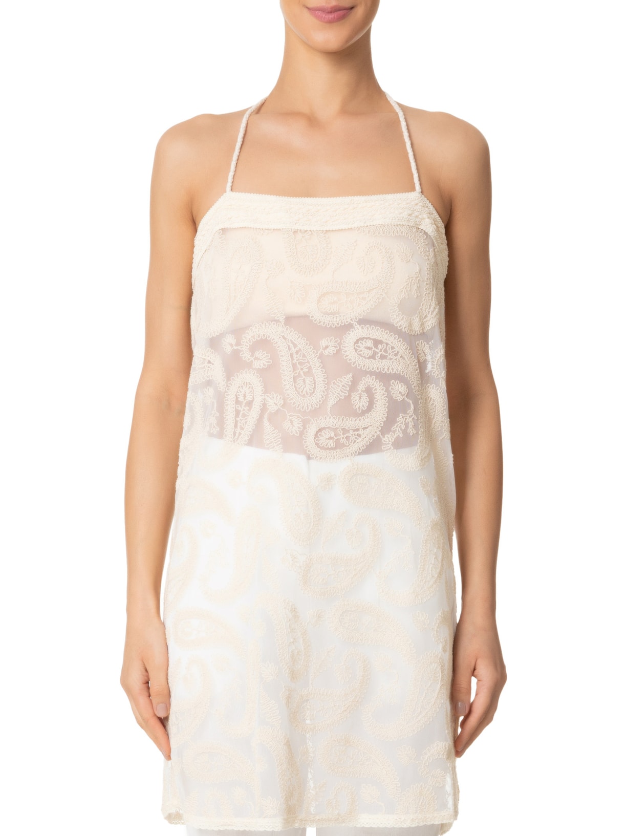 Túnica Feminina Renda Bege Dress To