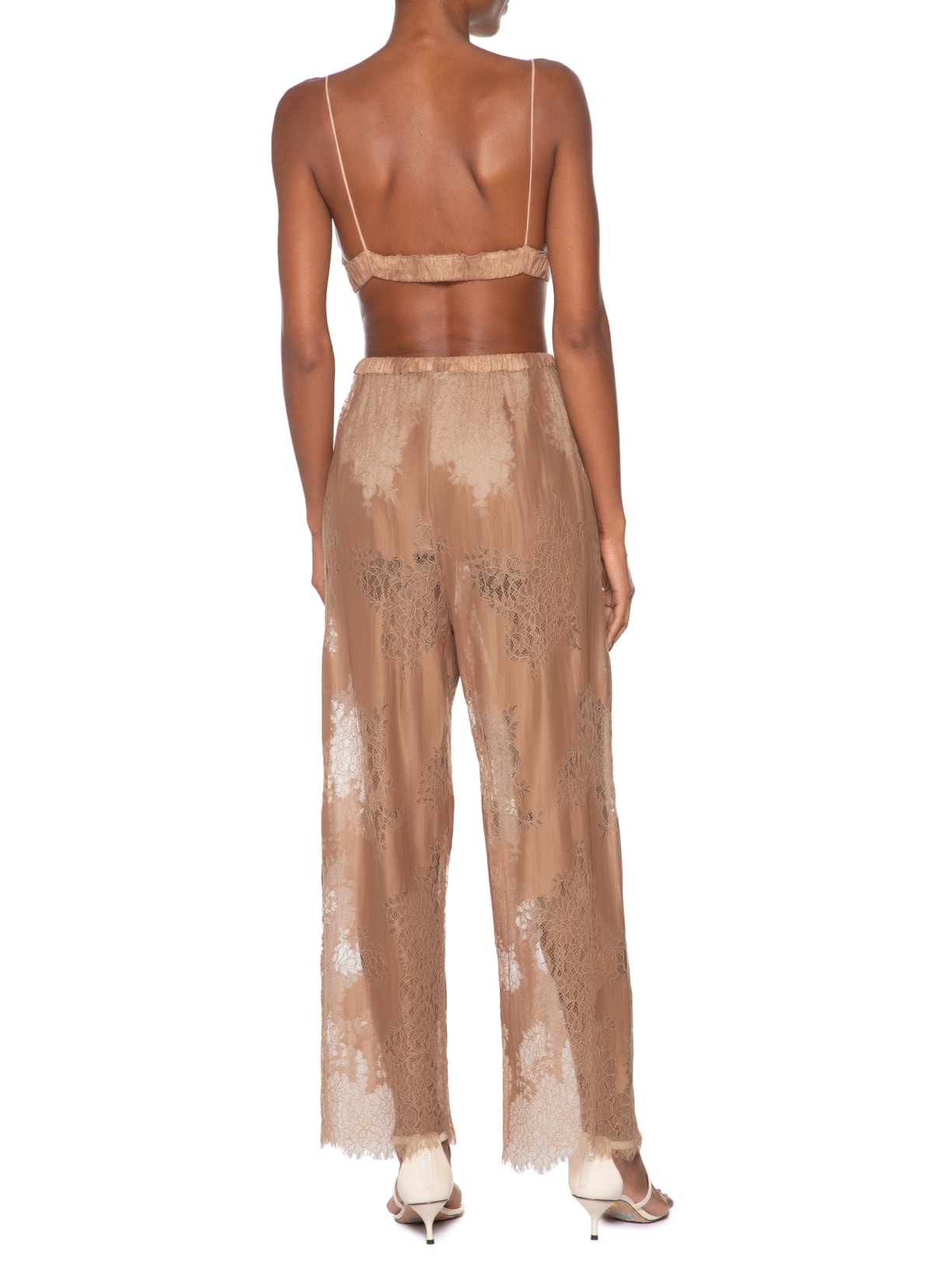 Tùnica Feminina Renda Doll Marrom Paula Raia