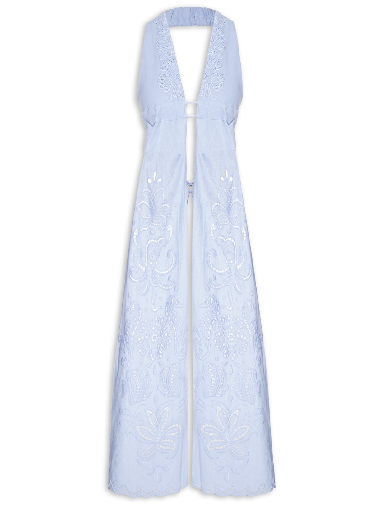 Túnica Feminina Richilieu Vida Marinha Azul Farm Praia