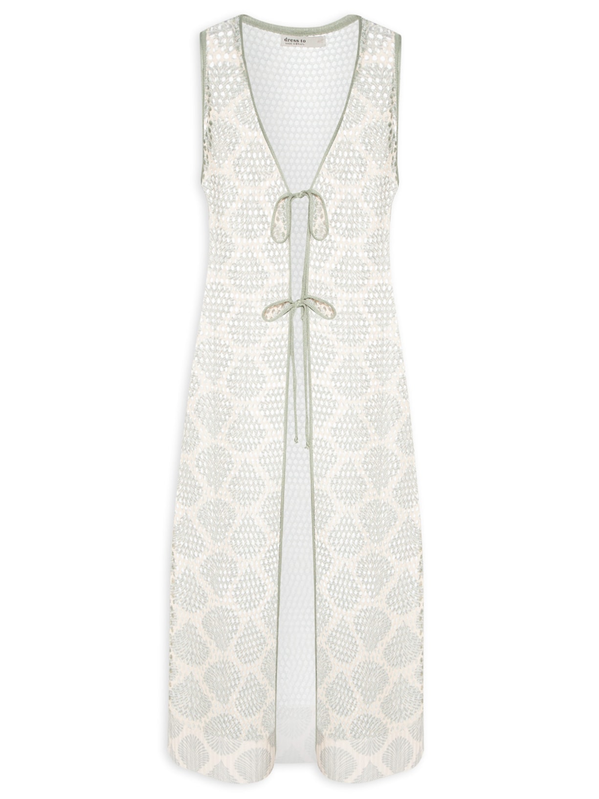 Túnica Feminina Tricot Estampa Atins - Azul