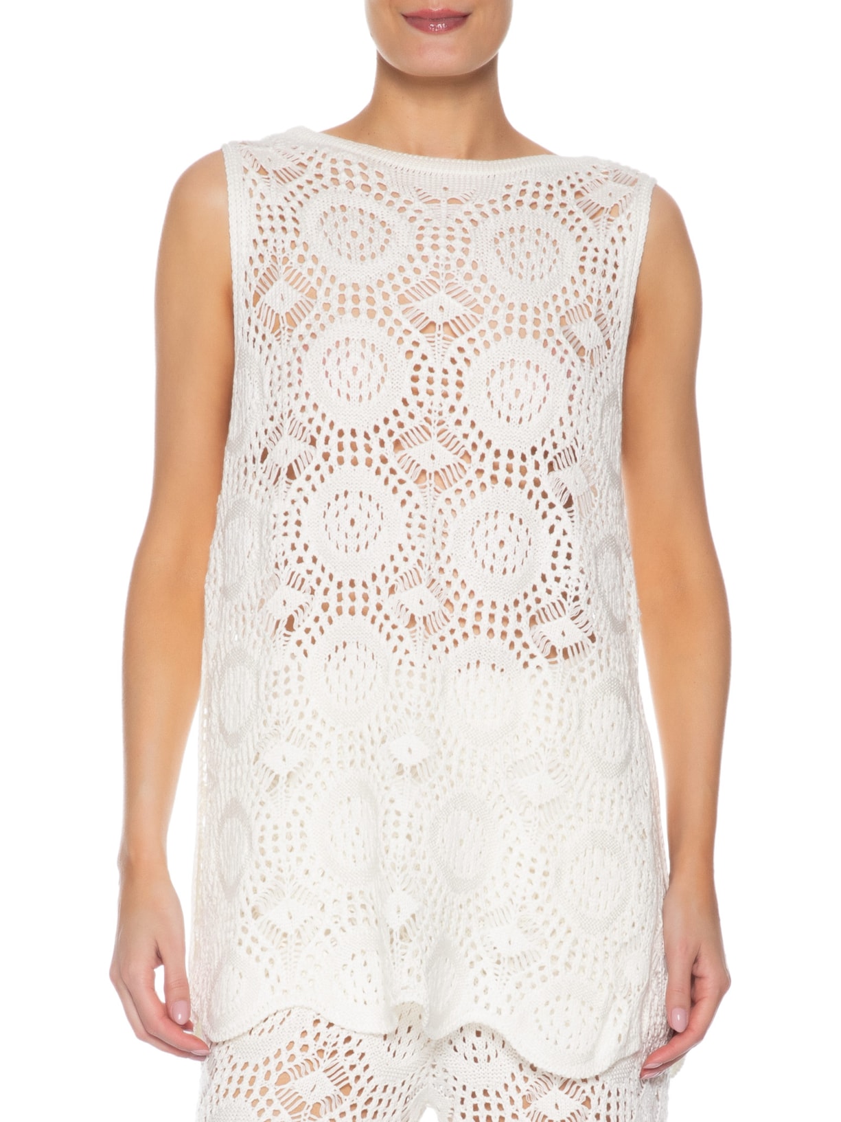 Túnica Feminina Tricot Fenda Veraneio Branco Dress To