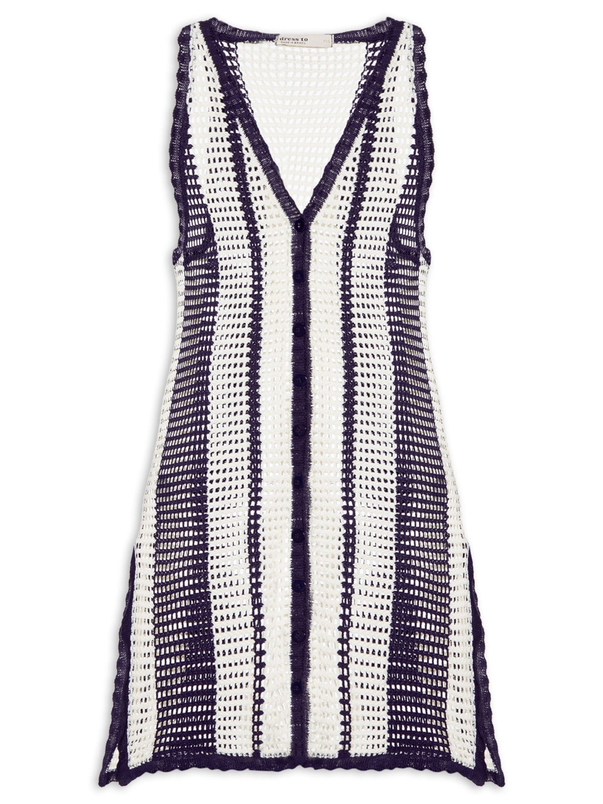 Túnica Feminina Tricot Listra Náutica – Azul Dress To