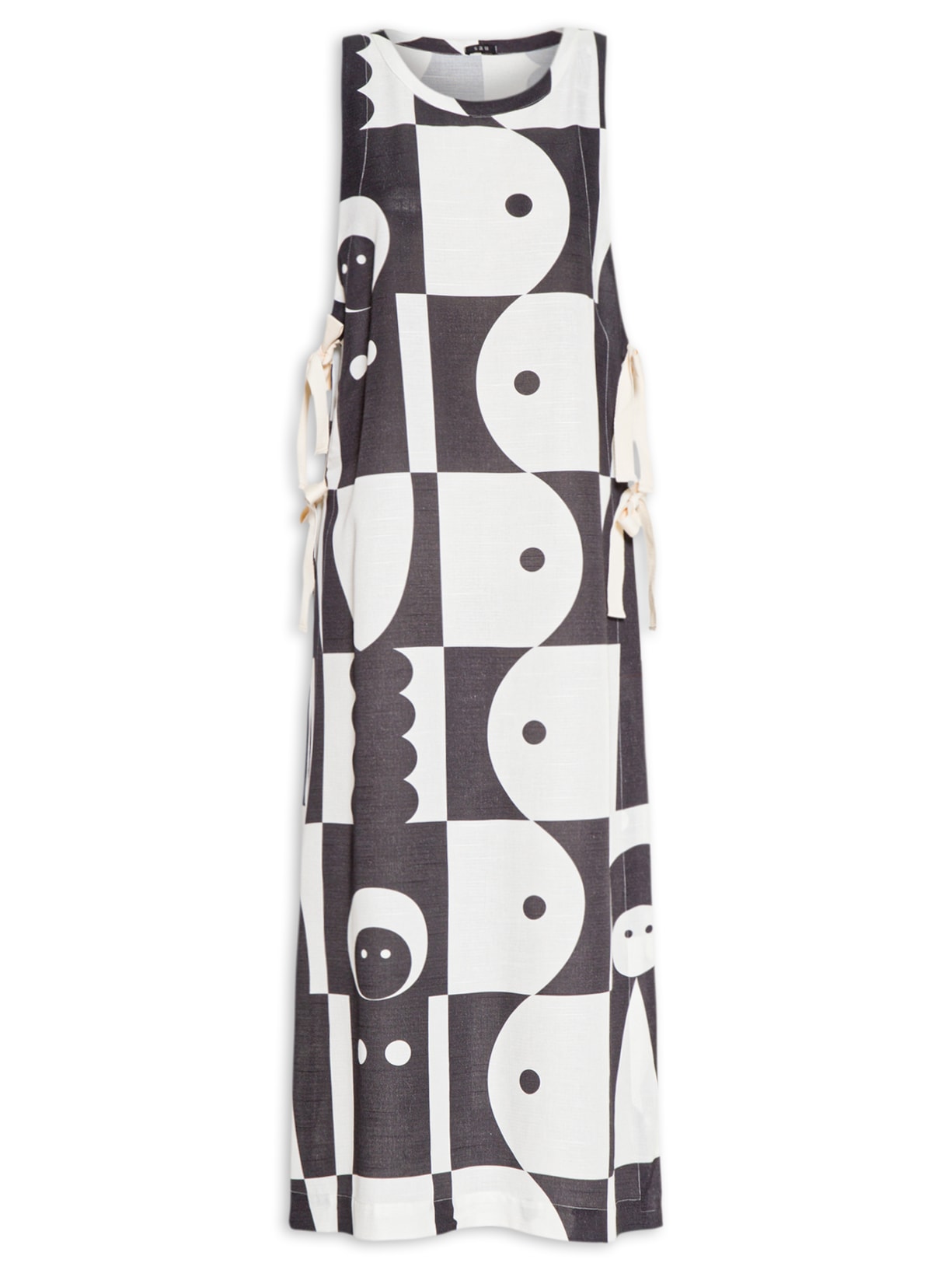 Túnica Torsal Geométrica - Preto