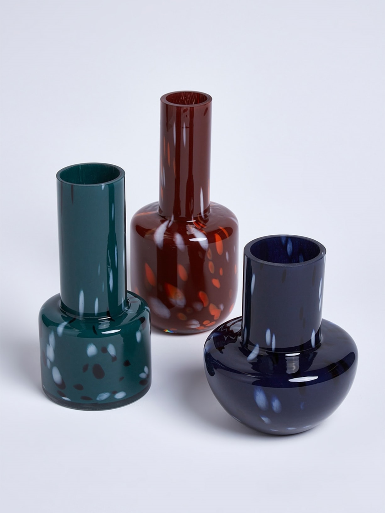 Vaso Blue Em Vidro Azul Le Lis Casa