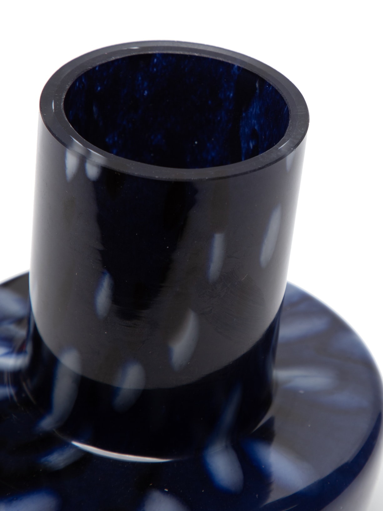 Vaso Blue Em Vidro Azul Le Lis Casa