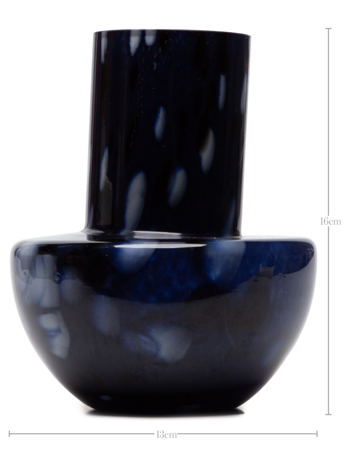 Vaso Blue Em Vidro Azul Le Lis Casa