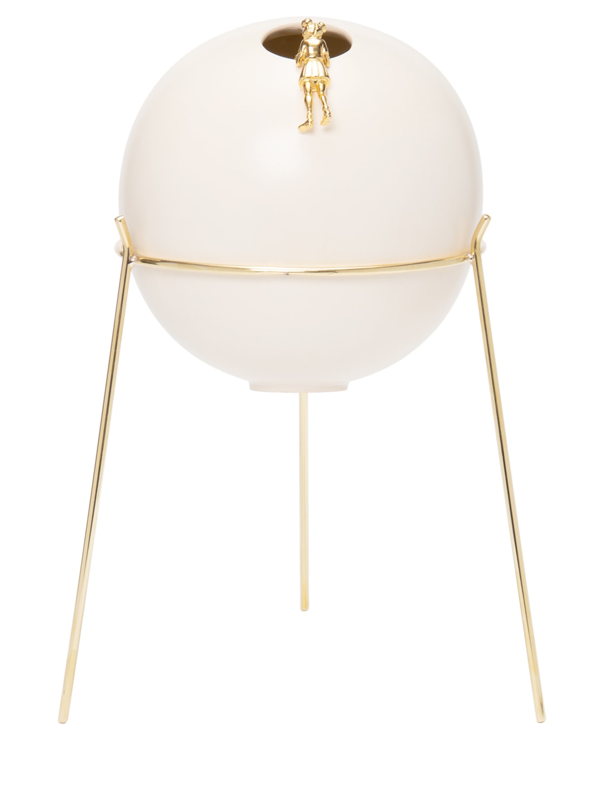 Vaso Bola Em Cerâmica 1 Peça - Branco