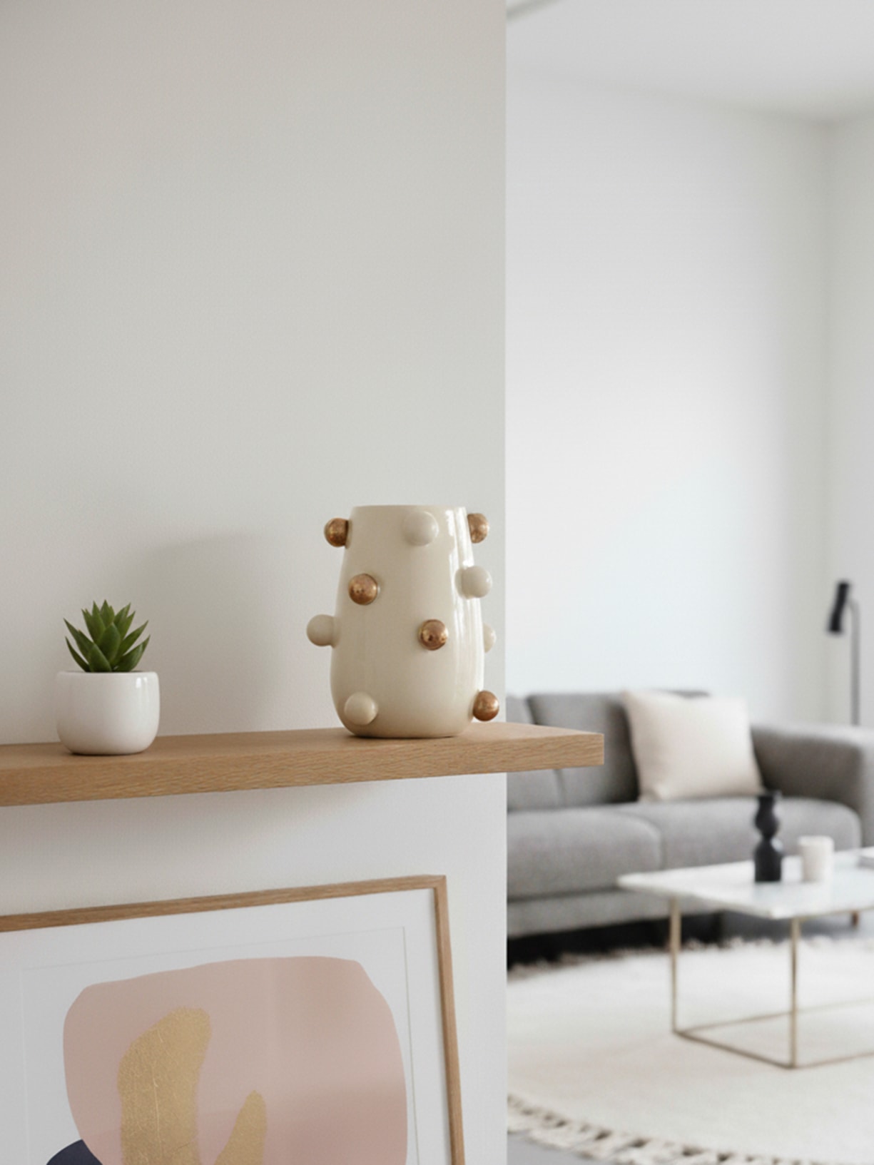 VASO BOLOTAS NUDE COM OURO ROSA Marô Antunes