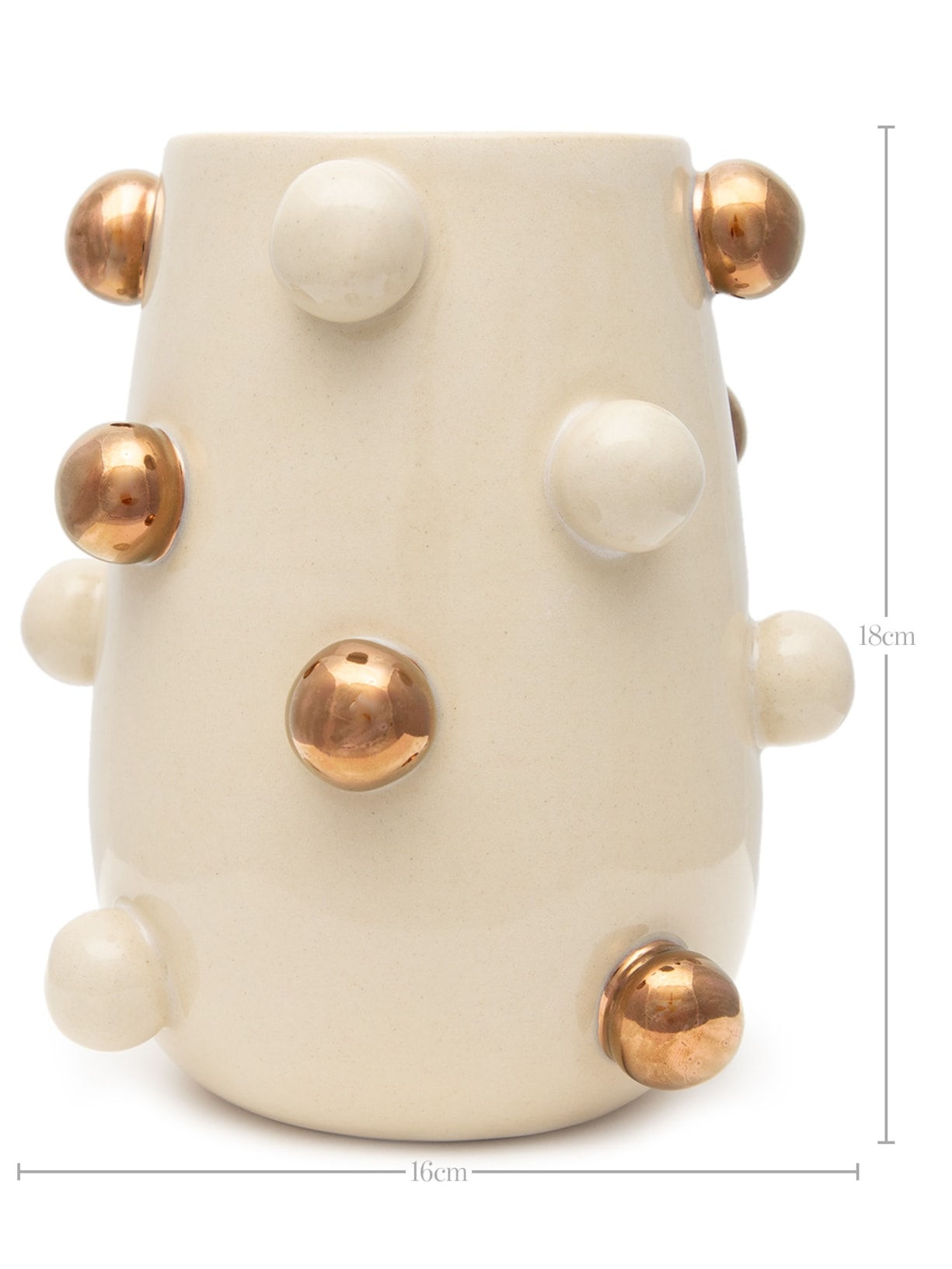 VASO BOLOTAS NUDE COM OURO ROSA Marô Antunes