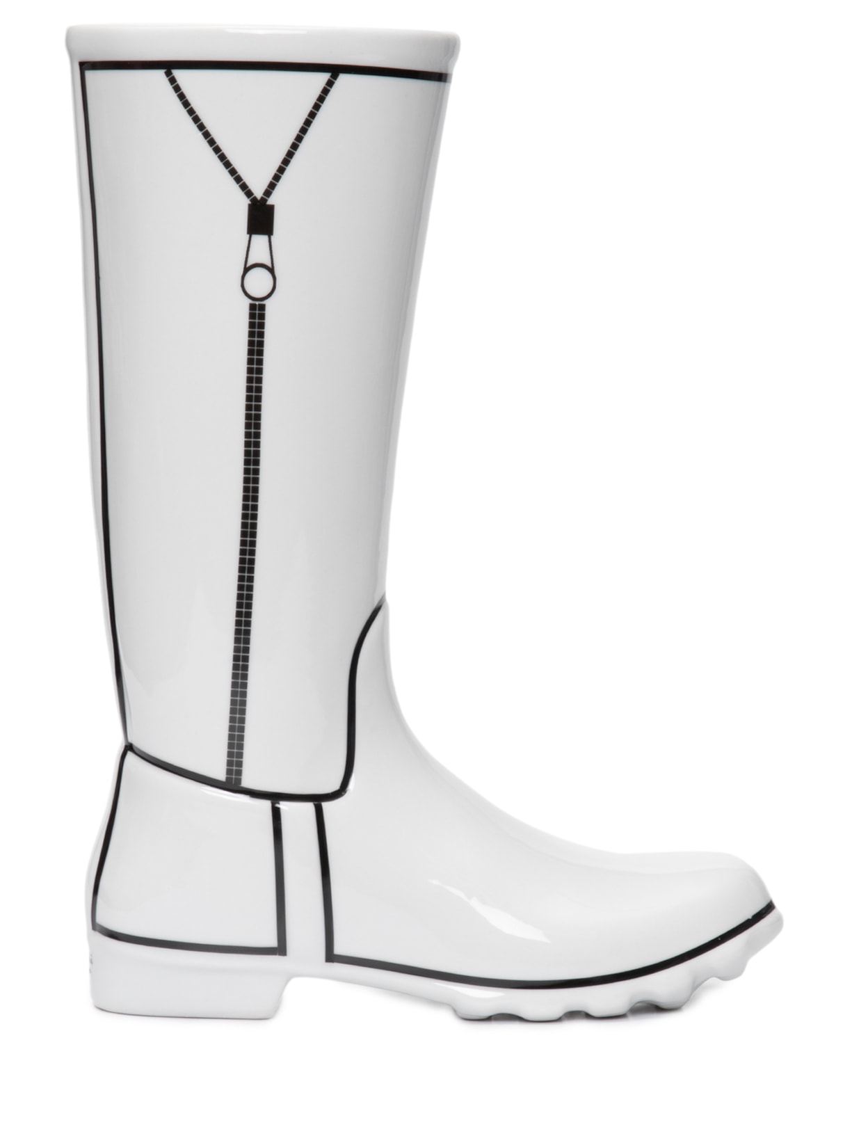 Vaso Bota Montaria Zíper - Branco