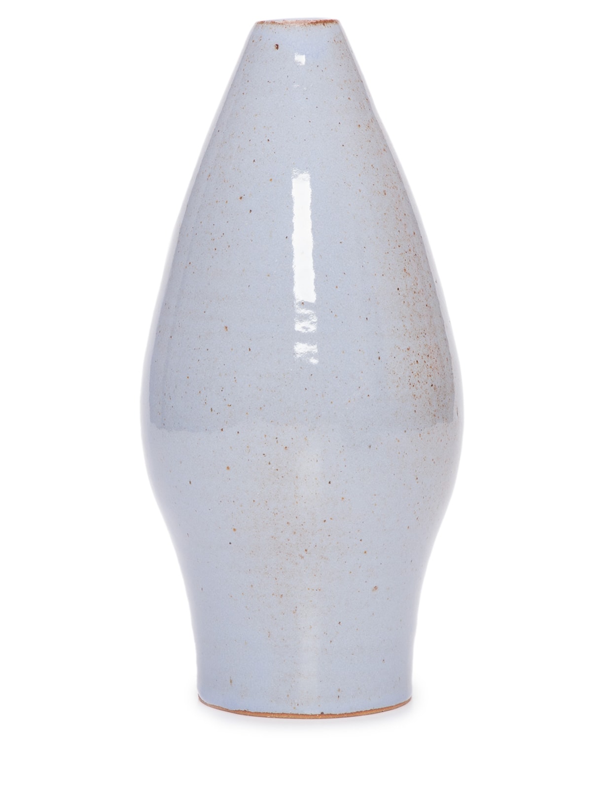 Vaso Botão De Hibisco Em Cerâmica - Azul