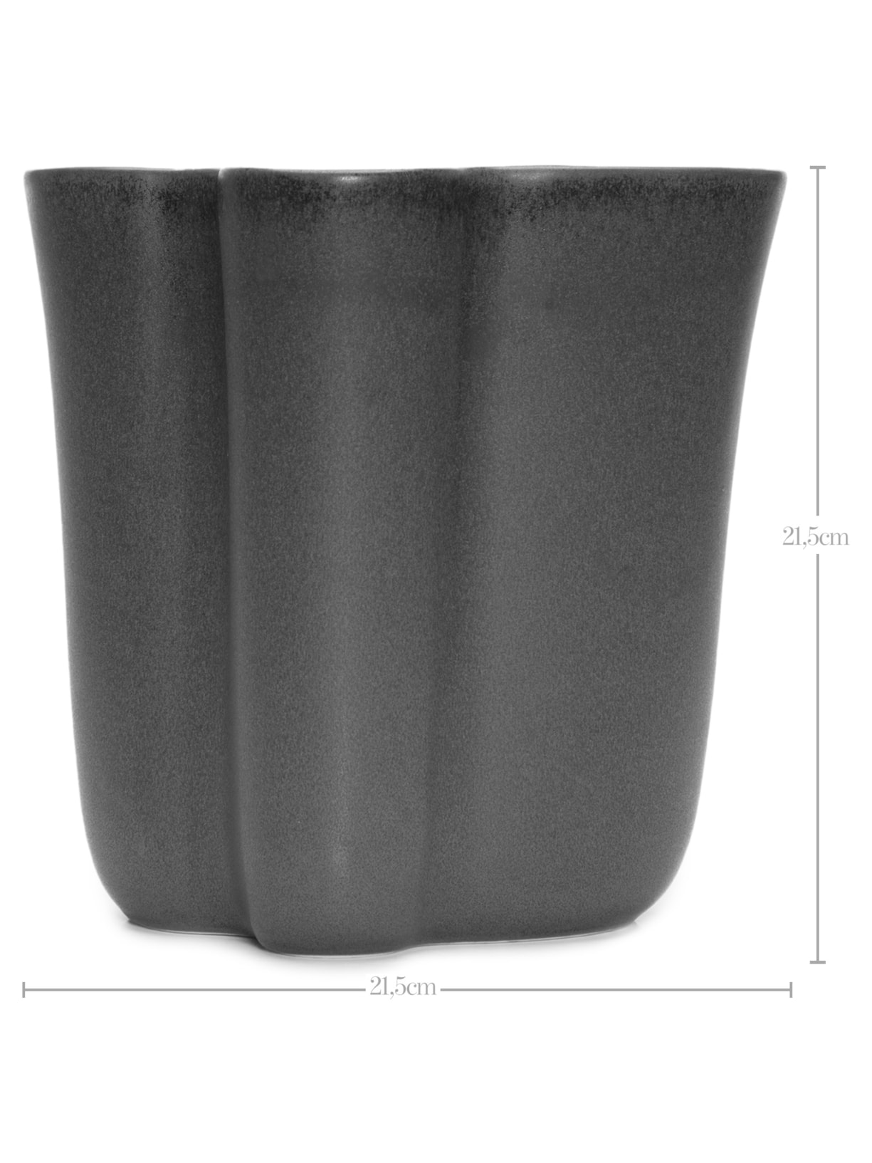 Vaso Cerâmica Colored Preto Asa Selection