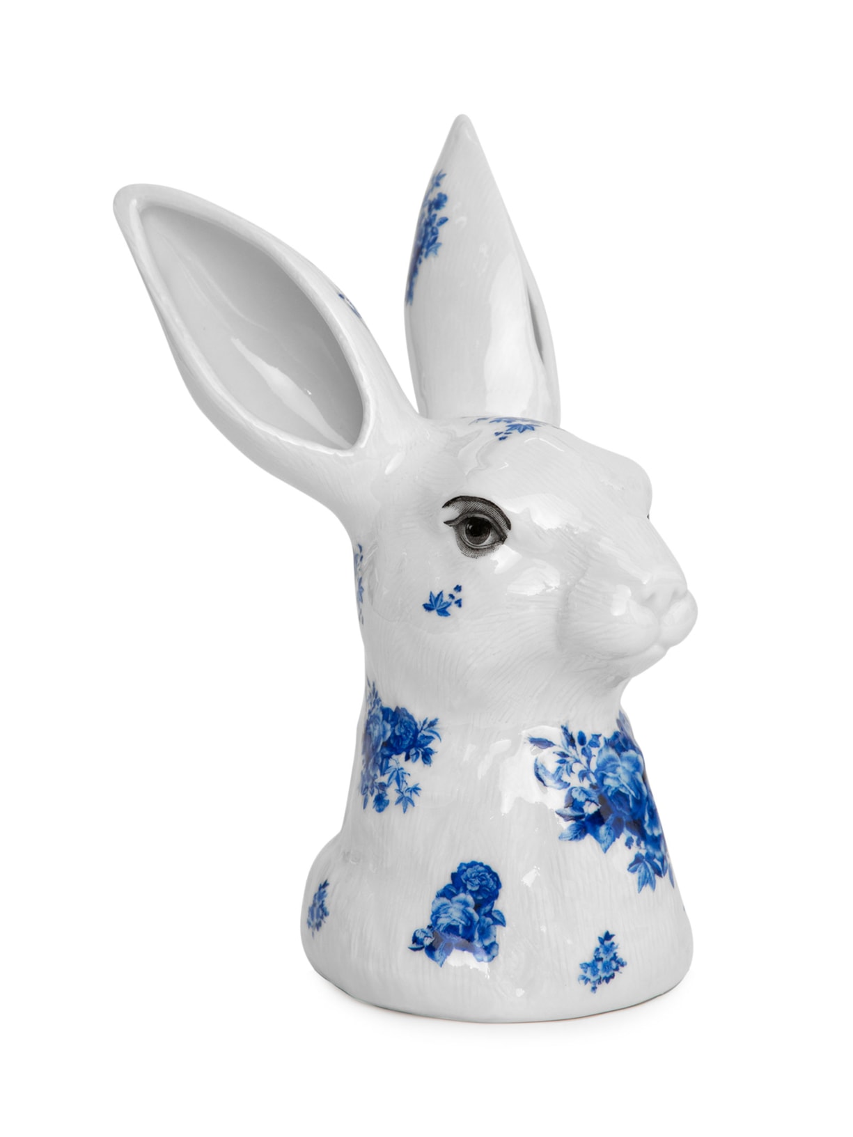 Vaso Coelho Floral Em Porcelana Branco Greghi Design