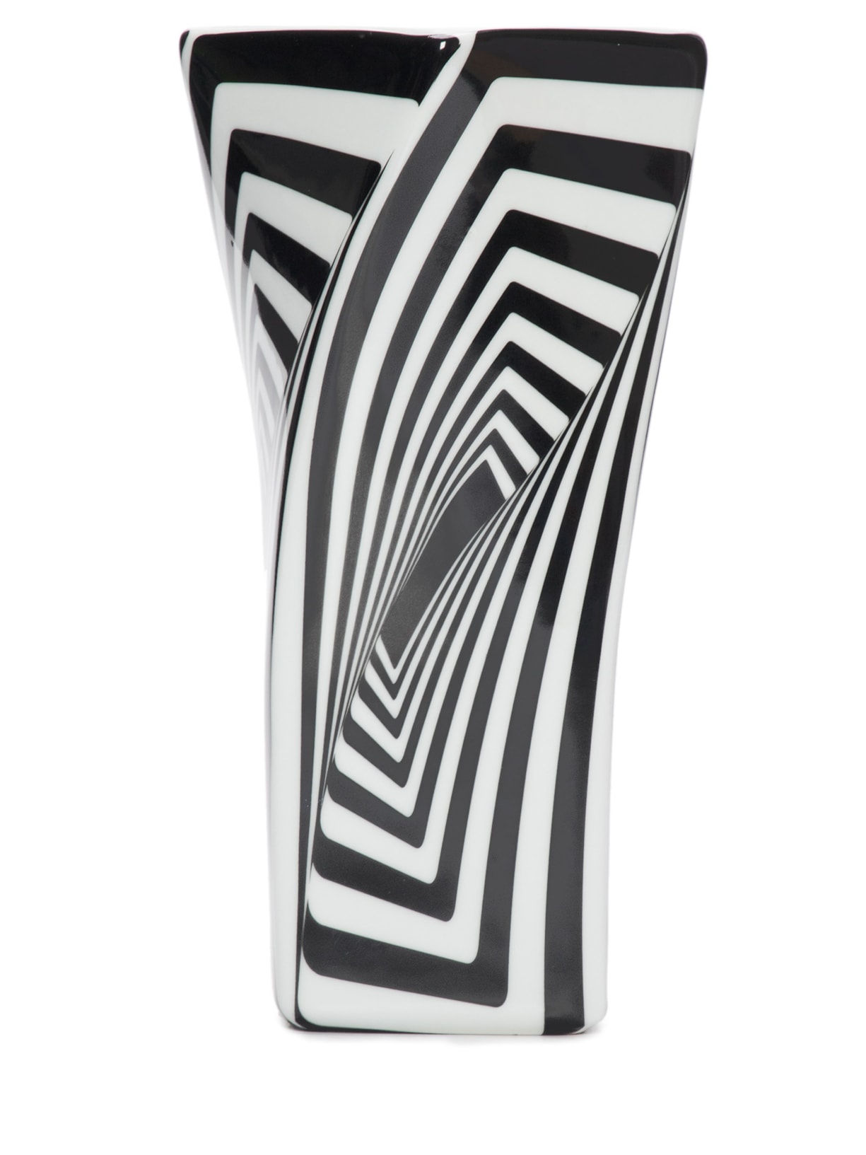 Vaso Cubo Quadrados Pequeno Em Porcelana 1 Peça - Branco