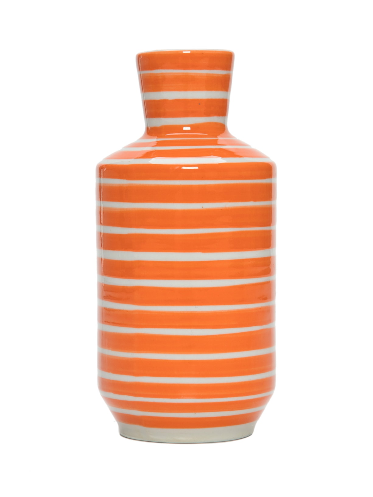 Vaso De Porcelana Raye - Laranja