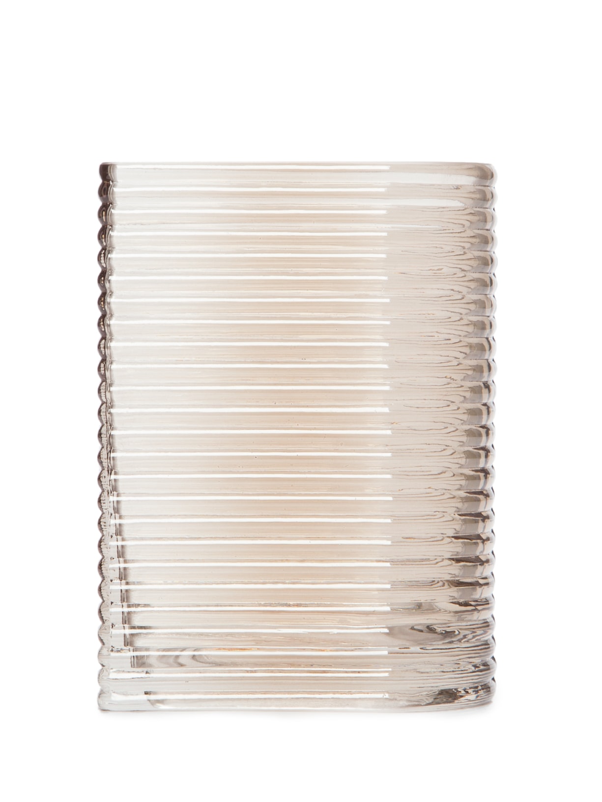 Vaso Em Vidro Acobreado - Bege