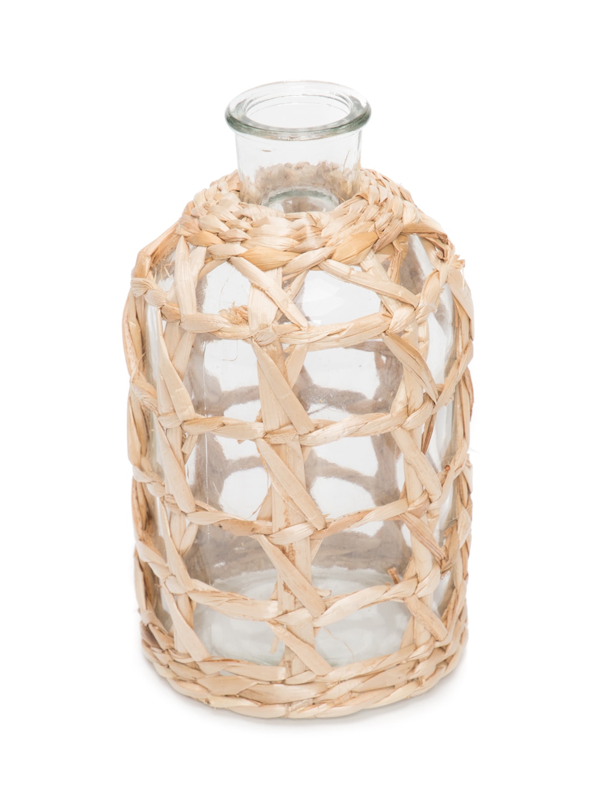 Vaso Em Vidro Com Fibra Natural 1 Peça '2Home
