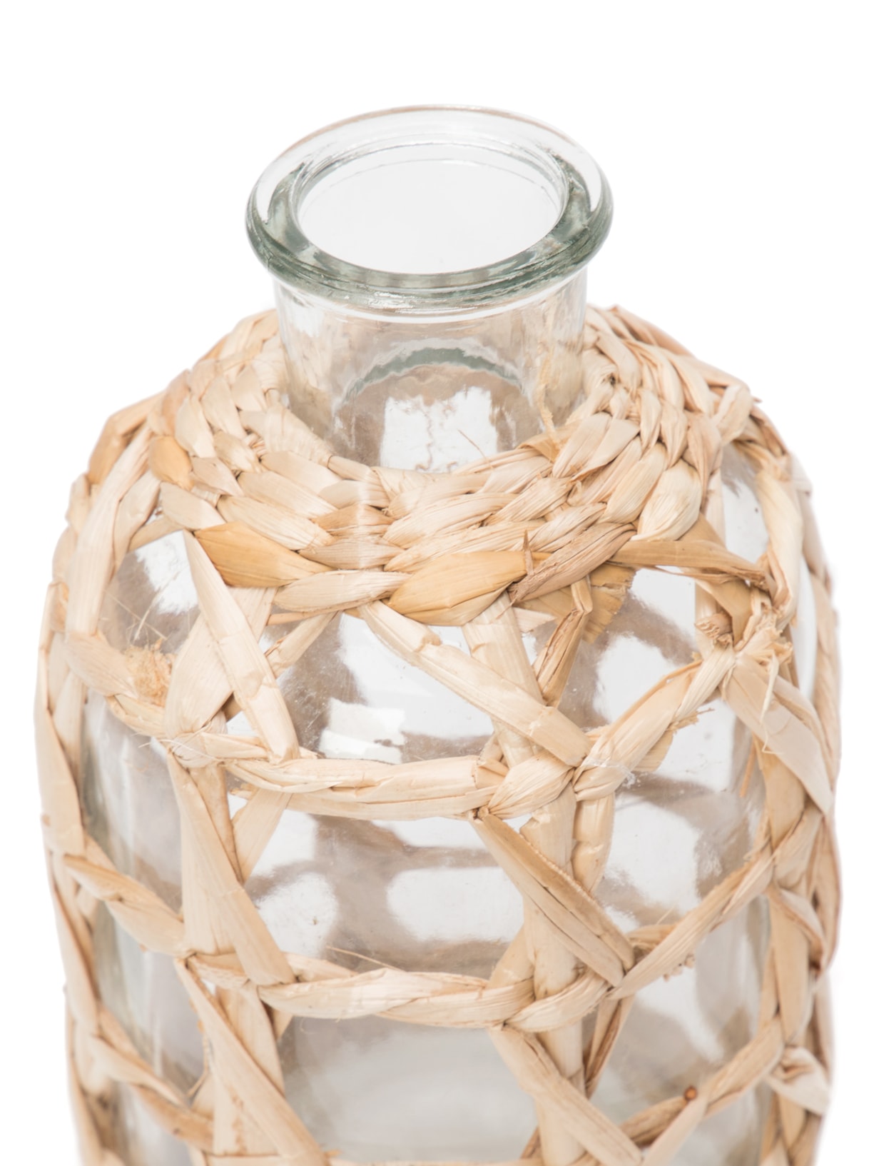 Vaso Em Vidro Com Fibra Natural 1 Peça '2Home