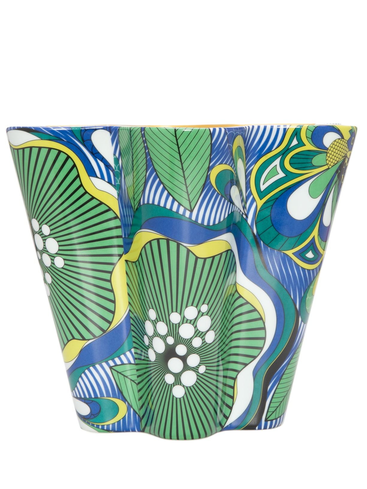 Vaso Flor G Peacock Verdejante Em Porcelana 1 Peça - Verde