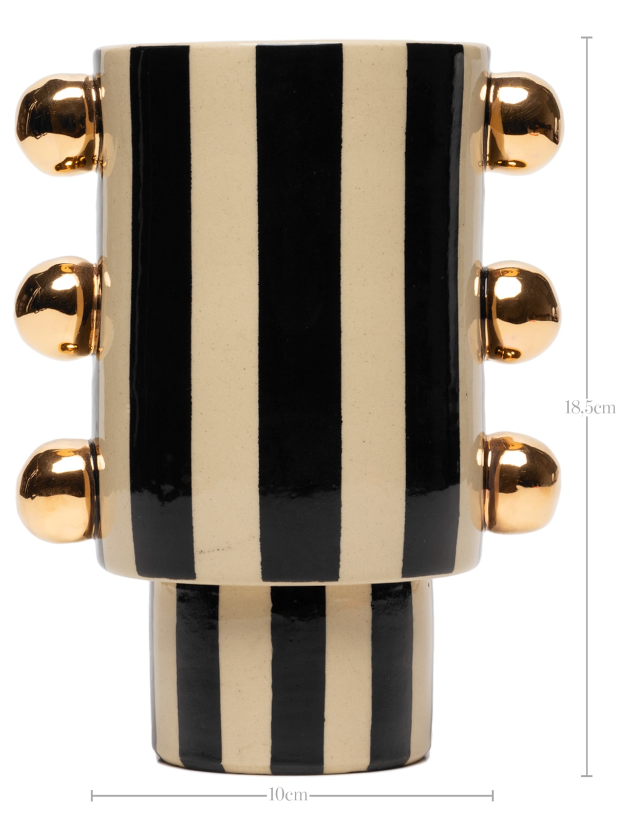 Vaso Giu Com Listras Preto Marô Antunes