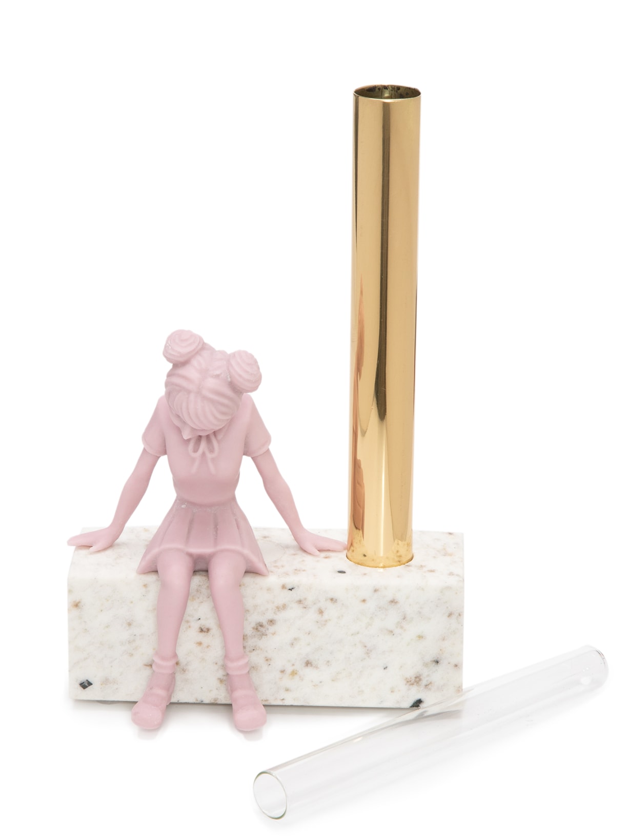 Vaso Menina Base Clara E Menina Rosa  Nara Ota Design