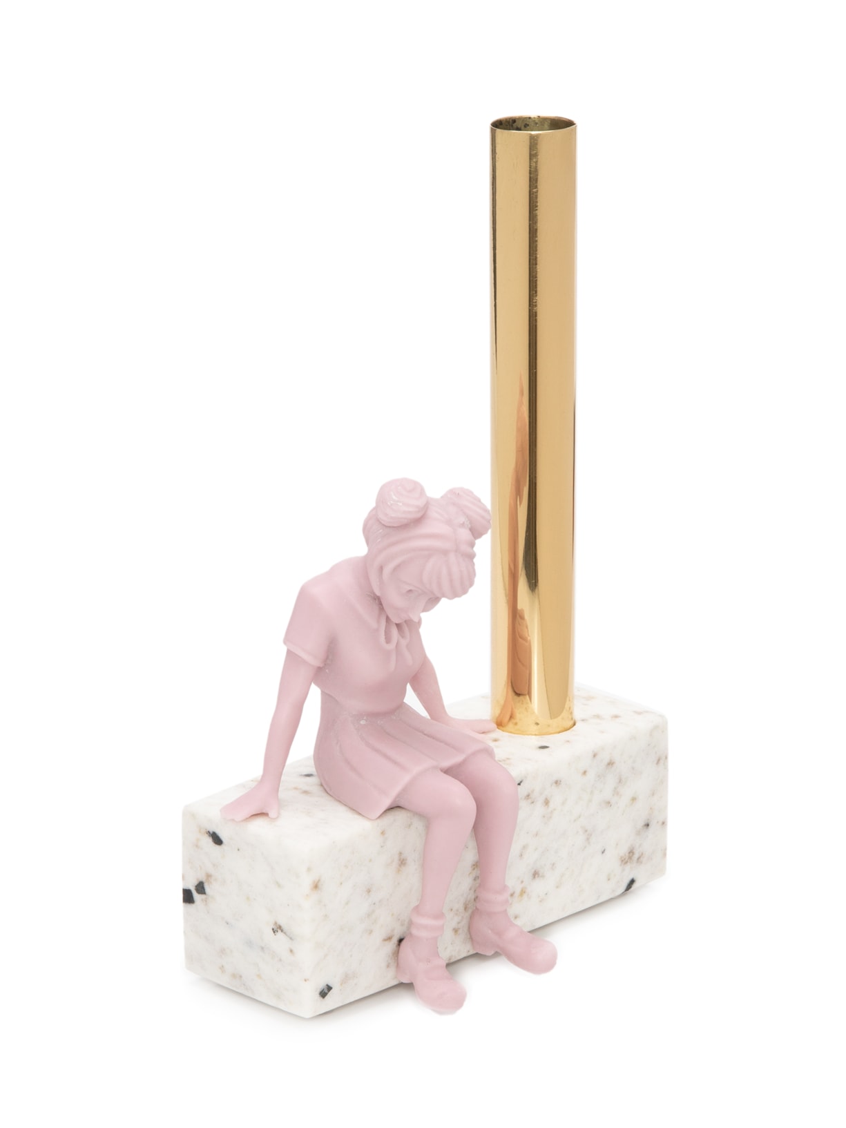 Vaso Menina Base Clara E Menina Rosa  Nara Ota Design