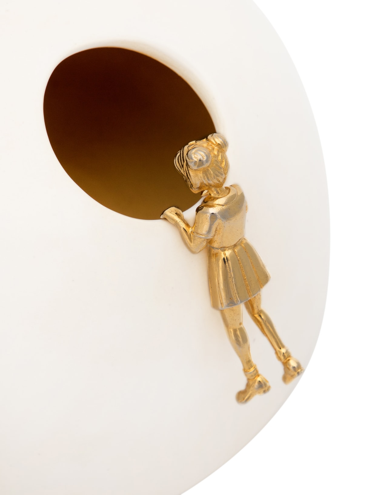 Vaso Menina Curiosa Branco Nara Ota Design