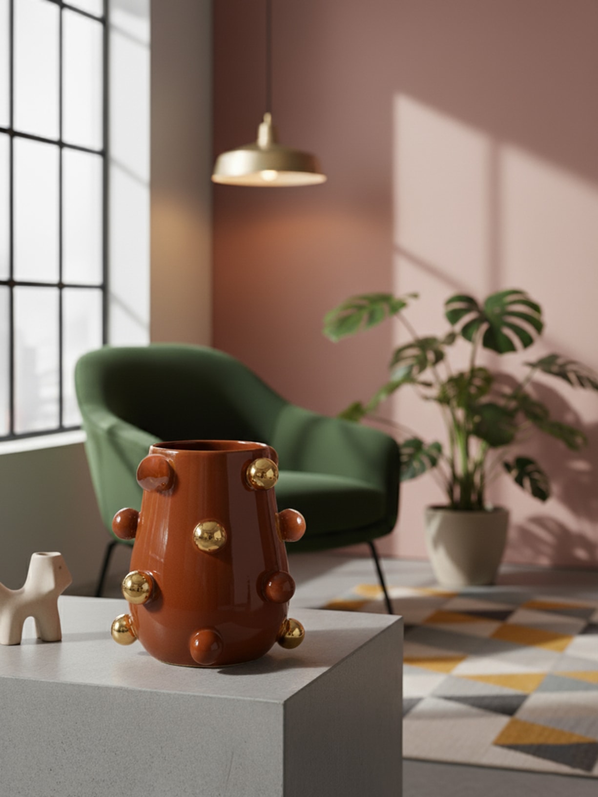 Vaso Nina Bolotas Marrom Marô Antunes