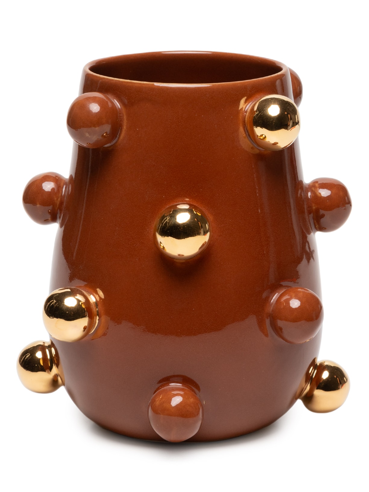 Vaso Nina Bolotas Marrom Marô Antunes