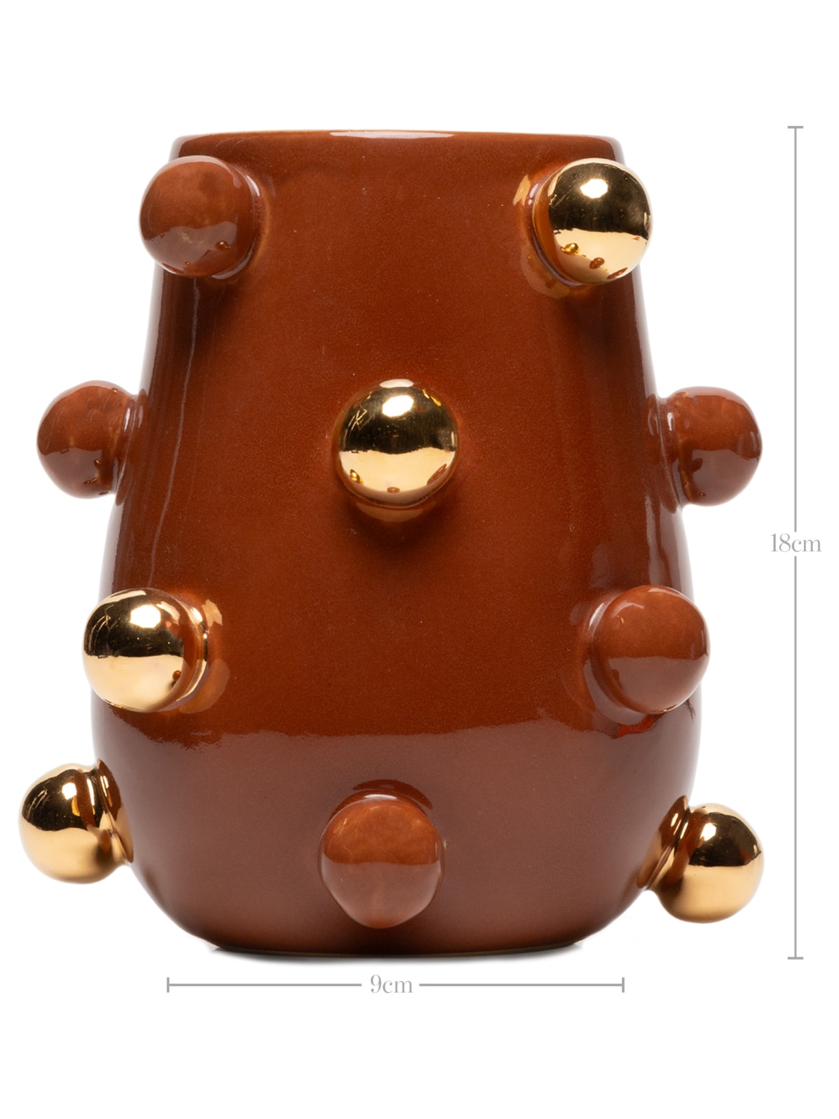 Vaso Nina Bolotas Marrom Marô Antunes