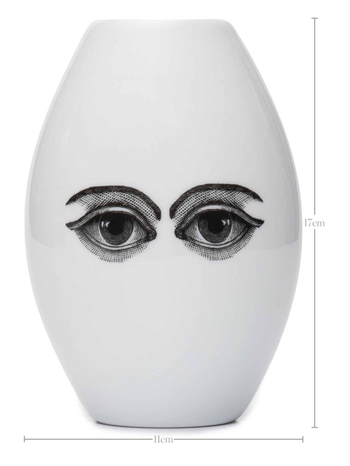 Vaso Ovo P Olhos Branco Greghi Design
