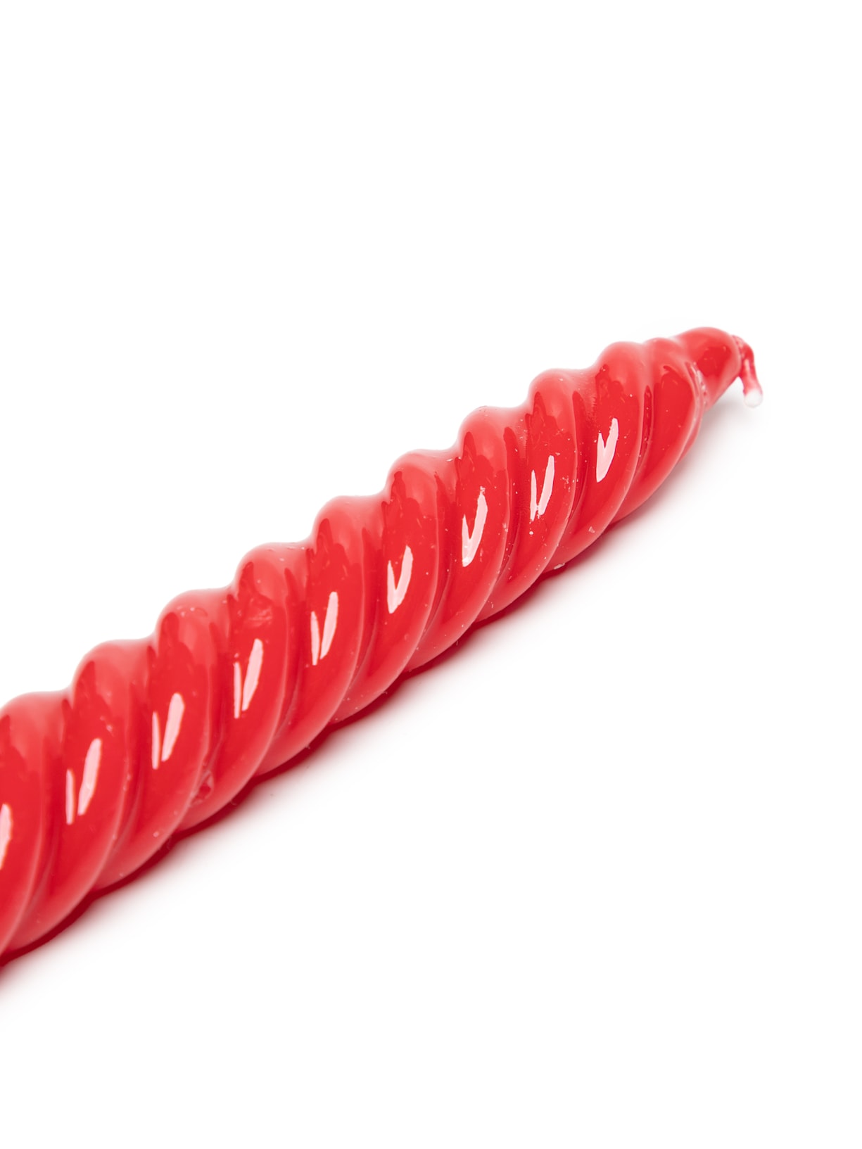 Vela Castiçal Zig Zag Verniz Vermelho Cian Candle