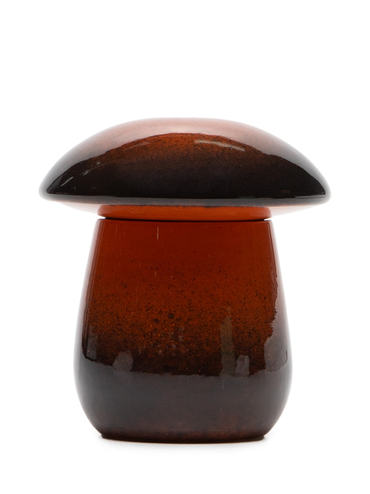 Vela Cerâmica Cogumelo Bambu e Jasmin Laranja Pingo!