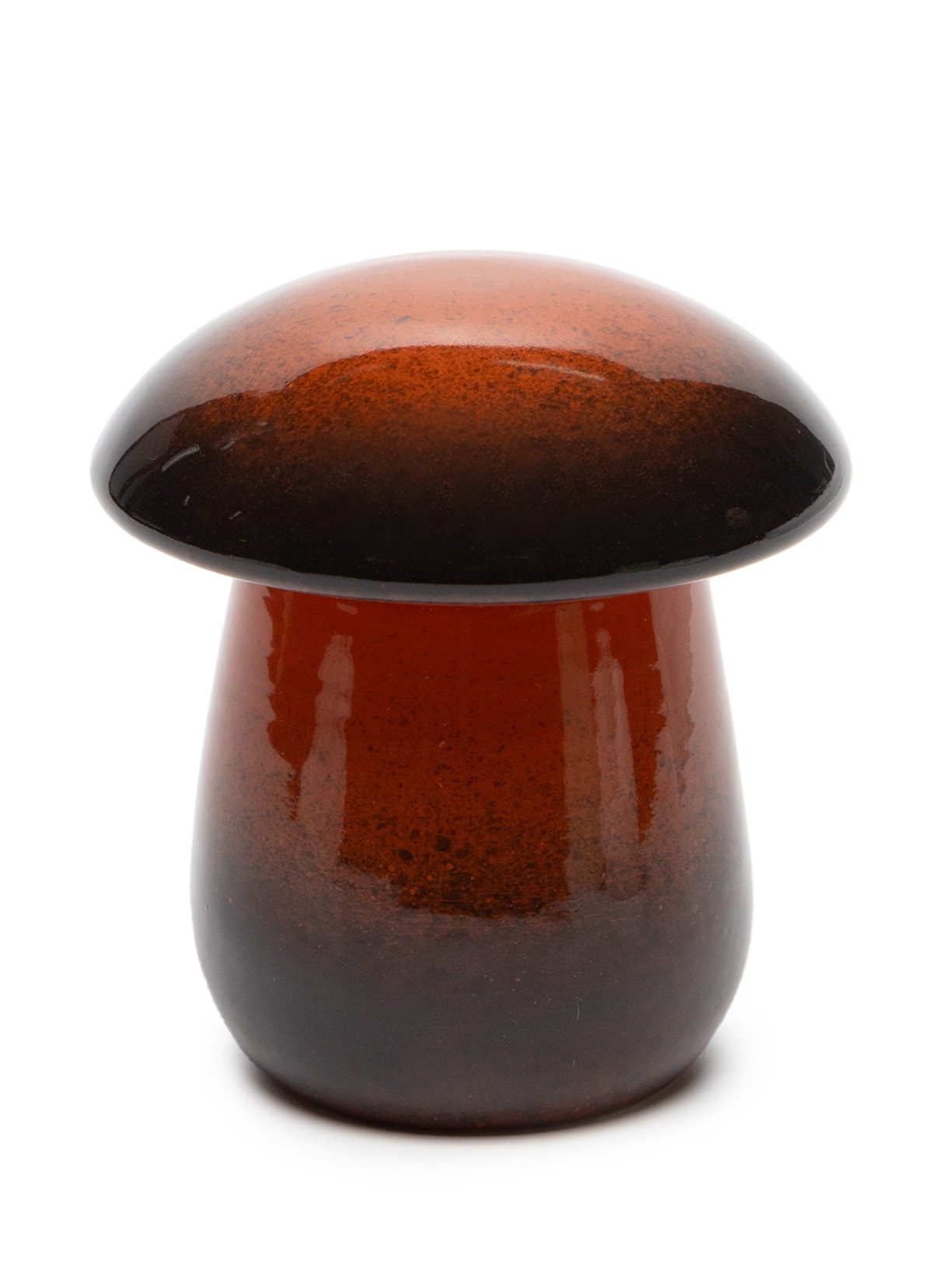 Vela Cerâmica Cogumelo Bambu e Jasmin Laranja Pingo!