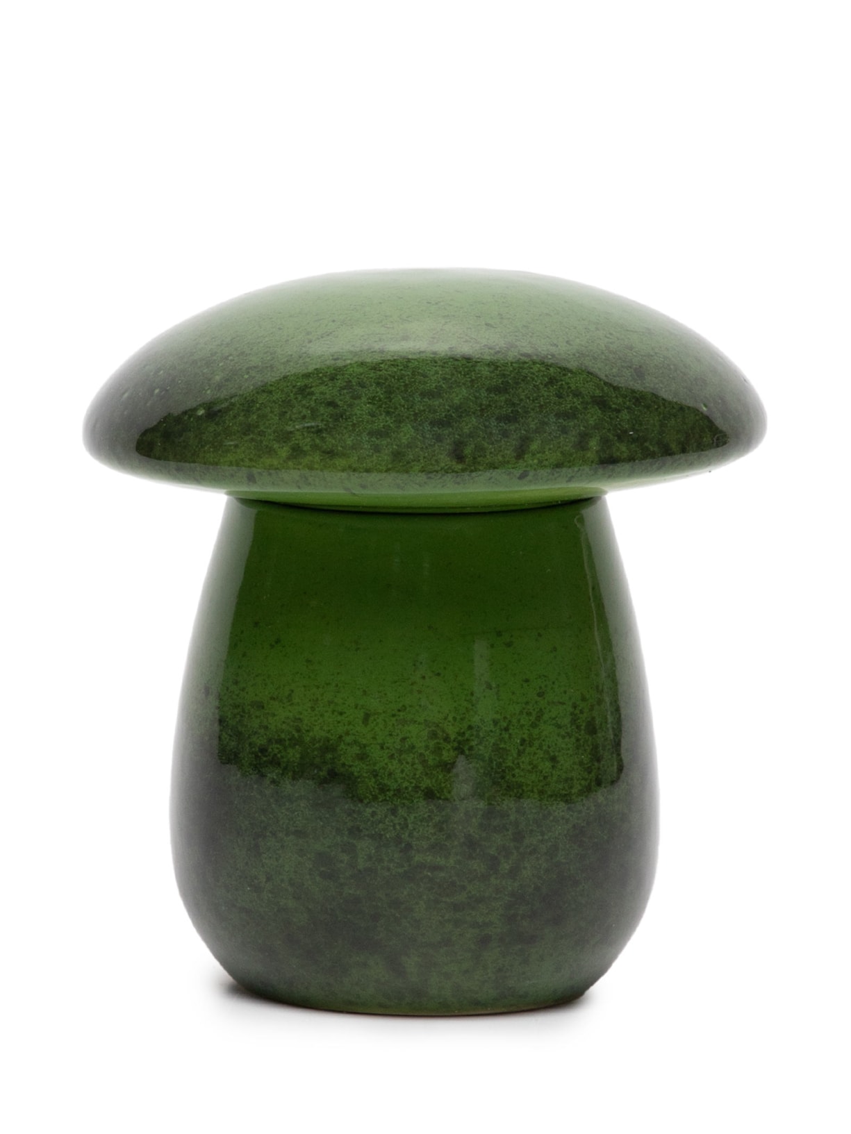 Vela Cerâmica Cogumelo Bambu E Jasmin - Verde