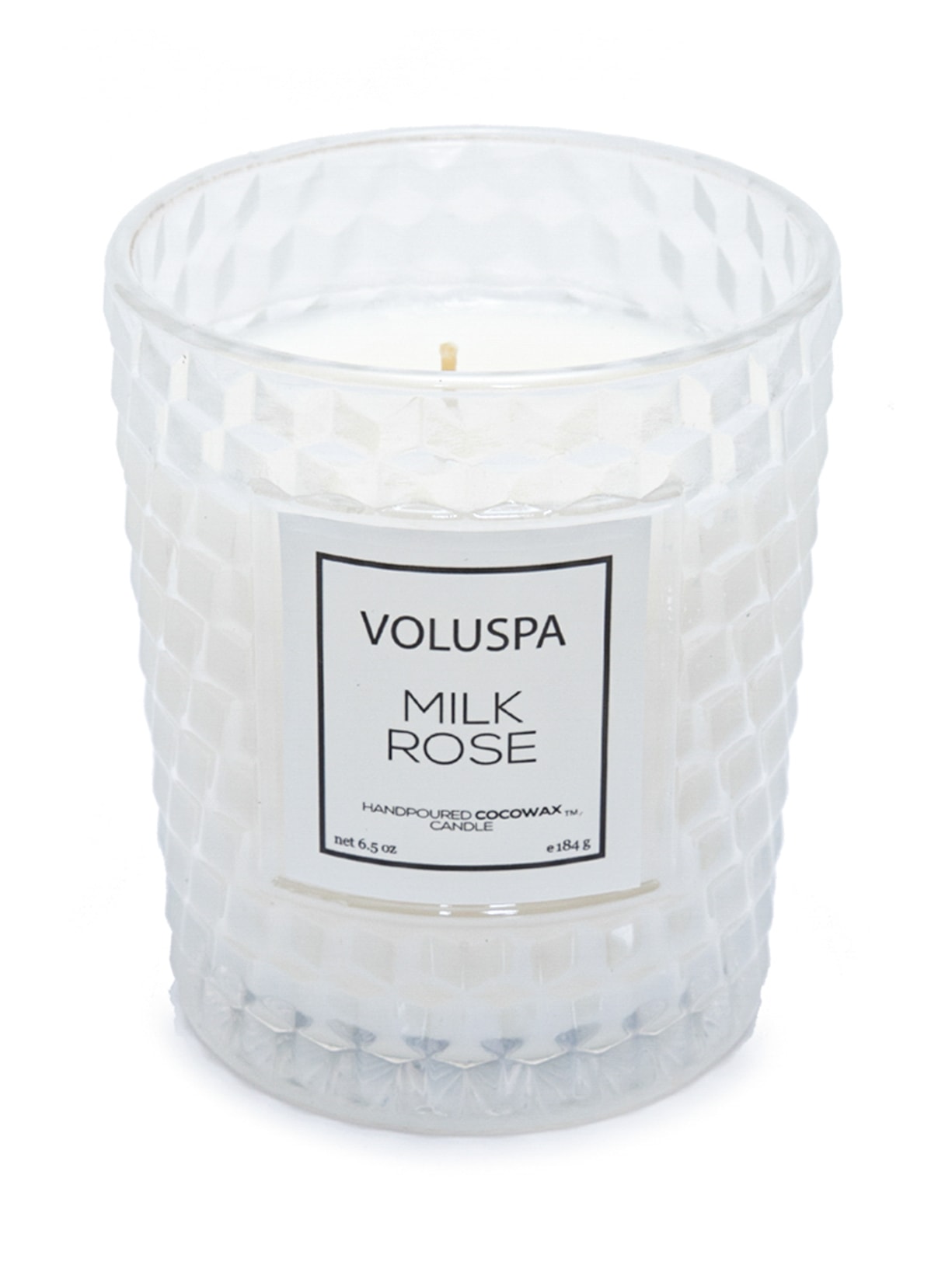 Vela Copo Trabalhado Milk Rose - Branco
